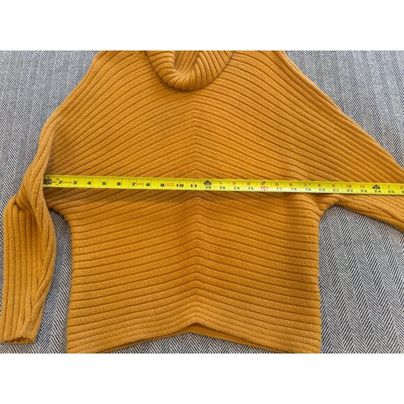 Philosophy Mustard Yellow Ribbed Knit Turtleneck Sweater Womens L - Picture 6 of 8